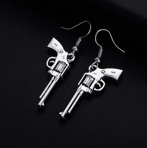 Revolver Gun Shape Dangle Earrings for Women Girl